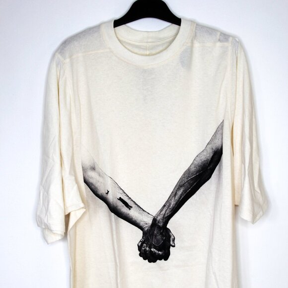 BNWT SS25 RICK OWENS "HOLLYWOOD" RUNWAY JUMBO SS T TSHIRT L - Picture 2 of 13